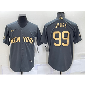 MLB Yankees 99 Aaron Judge Charcoal 2022 All-Star Cool Base Men Jersey