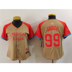 MLB Yankees 99 Aaron Judge Cream 2024 All-Star Nike Cool Base Women Jersey