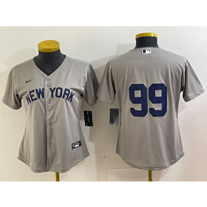 MLB Yankees 99 Aaron Judge Gray Nike Cool Base Youth Jersey