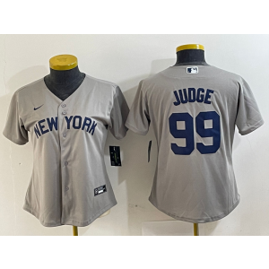 MLB Yankees 99 Aaron Judge Grey Nike Cool Base Youth Jersey