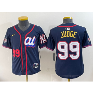 MLB Yankees 99 Aaron Judge Navy American League 2025 All Star Nike Cool Base Youth Jersey 2