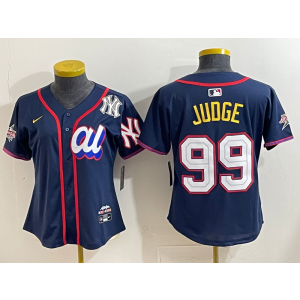 MLB Yankees 99 Aaron Judge Navy American League 2025 All Star Nike Cool Base Youth Jersey