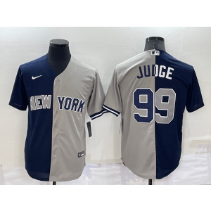 MLB Yankees 99 Aaron Judge Split Nike Cool Base Men Jersey