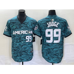 MLB Yankees 99 Aaron Judge Teal 2023 All-Star Nike Cool Base Men Jersey