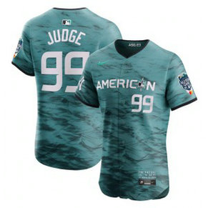 MLB Yankees 99 Aaron Judge Teal 2023 All-Star Nike Flexbase Men Jersey