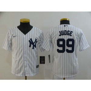 MLB Yankees 99 Aaron Judge White 2020 Nike Cool Base Youth Jersey