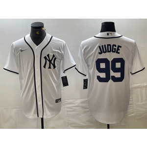 MLB Yankees 99 Aaron Judge White Nike Cool Base Men Jersey