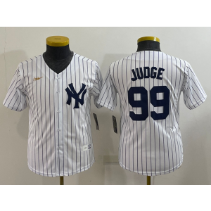 MLB Yankees 99 Aaron Judge White Nike Cool Base Women Jersey