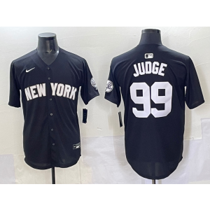 MLB Yankees 99 Judge Black Nike Cool Base Men Jersey