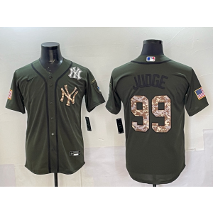 MLB Yankees 99 Judge Olive Salute To Service Nike Cool Base Men Jersey