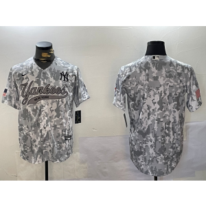 MLB Yankees Blank Camo Nike Cool Base Men Jersey
