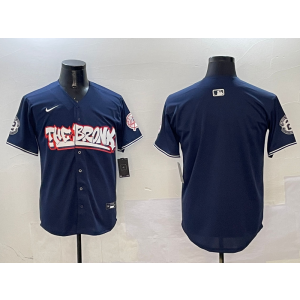 MLB Yankees Blank Navy Nike Cool Base Men Jersey