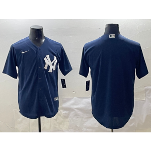 MLB Yankees Blank Navy Nike Cool Base Men Jersey