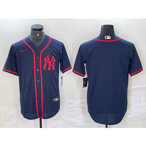 MLB Yankees Blank Navy Nike Cool Base Men Jersey
