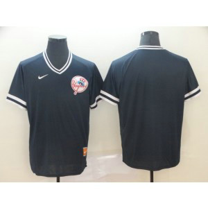 MLB Yankees Blank Navy Nike Cooperstown Collection Legend V-Neck Men Jersey