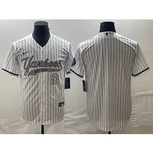 MLB Yankees Blank White Baseball Nike Men Jersey