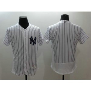 MLB Yankees Blank White Strip Flexbase Men Jersey