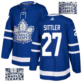 Maple Leafs 27 Darryl Sittler Blue Glittery Edition Adidas Jersey