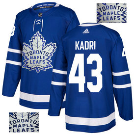 Maple Leafs 43 Nazem Kadri Blue Glittery Edition Adidas Jersey