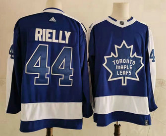 Maple Leafs 44 Morgan Rielly Blue 2020-21 Reverse Retro Adidas Jersey