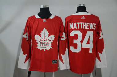 Maple Leafs Auston Matthews Red Adidas Jersey