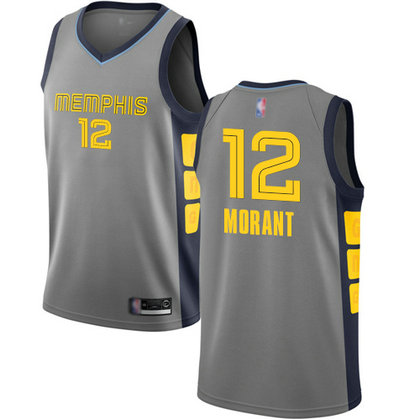 Memphis Grizzlies #12 Ja Morant Gray NBA Swingman City Edition 2018-19 Jersey