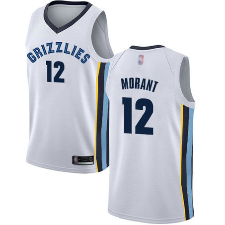 Memphis Grizzlies #12 Ja Morant White NBA Swingman Association Edition Jersey