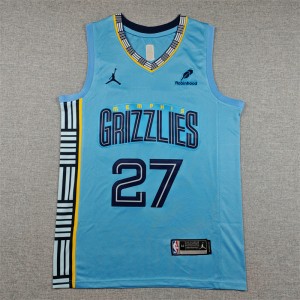 Memphis Grizzlies 27 Cameron Boozer Blue Men Jersey