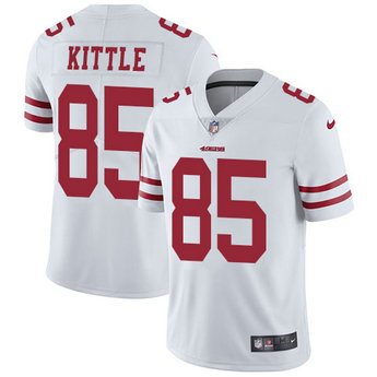 Men's 49ers #85 George Kittle White Nike Stitched NFL Vapor Untouchable Limited Jersey