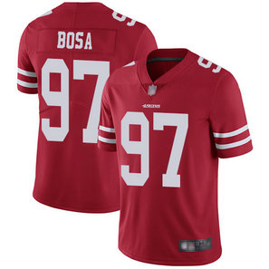 Men's 49ers #97 Nick Bosa Red Team Color Stitched Football Vapor Untouchable Limited Jersey