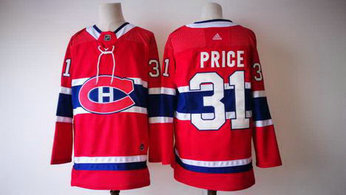 Men's Adidas Canadiens 31 Carey Price Red NHL Jersey