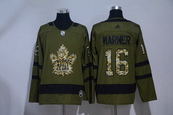 Men's Adidas Maple Leafs 16 Mitch Marner Olive Green NHL Hockey Stitched Jersey