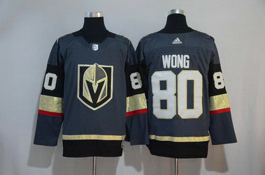 Men's Adidas Vegas Golden Knights 80 Tyler Wong Gray NHL Jersey