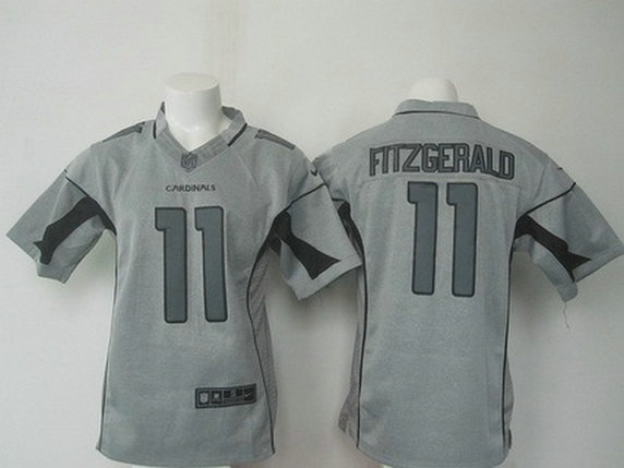 Men's Arizona Cardinals #11 Larry Fitzgerald Nike Gray Gridiron 2015 NFL Gray Limited Jersey