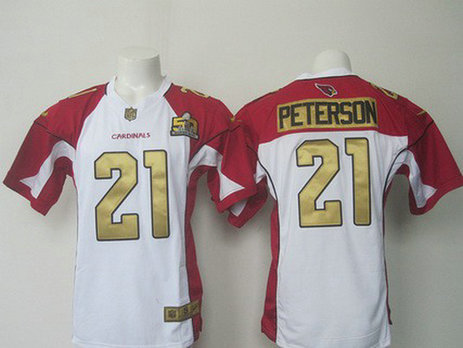 Men's Arizona Cardinals #21 Patrick Peterson White Super Bowl 50th Anniversary 2016 NFL Nike Limited Jersey