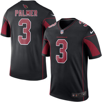 Men's Arizona Cardinals Carson Palmer Nike Black Color Rush Legend Jersey