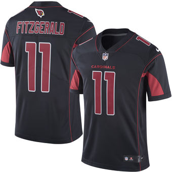 Men's Arizona Cardinals Larry Fitzgerald Nike Black Color Rush Limited Jersey