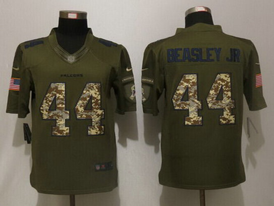 Men's Atlanta Falcons #44 Vic Beasley Jr Green Salute to Service 2015 NFL Nike Limited Jersey