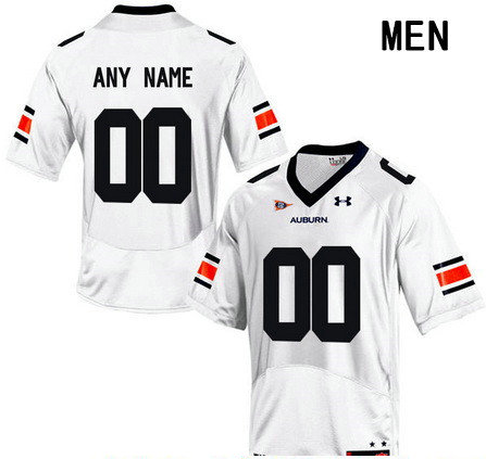 Men's Auburn Tigers Custom Under Armour College Football Jersey - White