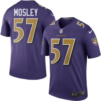 Men's Baltimore Ravens C.J. Mosley Nike Purple Color Rush Legend Jersey