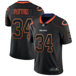 Men's Bears 34 Walter Payton Black Nike Shadow Legend Limited Jersey
