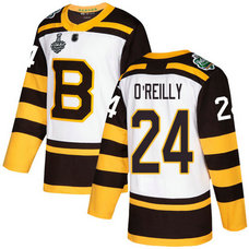 Men's Boston Bruins #24 Terry O'Reilly 2019 Stanley Cup Final White Authentic 2019 Winter Classic Bound Stitched Hockey Jersey