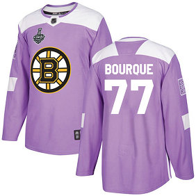 Men's Boston Bruins #Ray Bourque 2019 Stanley Cup Final Purple Authentic Fights Cancer Bound Stitched Hockey Jersey