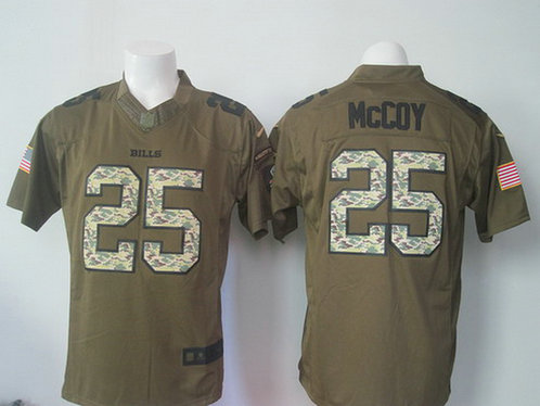Men's Buffalo Bills #25 LeSean McCoy Green Salute to Service 2015 NFL Nike Limited Jersey