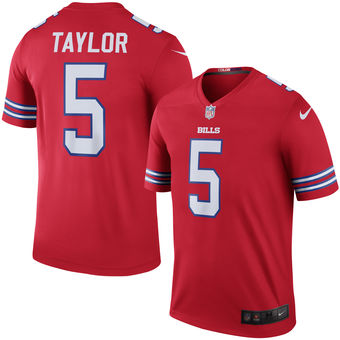 Men's Buffalo Bills Tyrod Taylor Nike Red Color Rush Legend Jersey