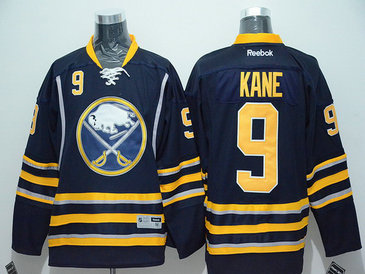 Men's Buffalo Sabres #9 Evander Kane Home Navy Blue NHL Reebok Jersey