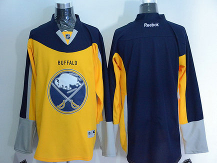 Men's Buffalo Sabres Blank Reebok Gold Alternate Premier Jersey