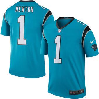 Men's Carolina Panthers Cam Newton Nike Blue Color Rush Legend Jersey