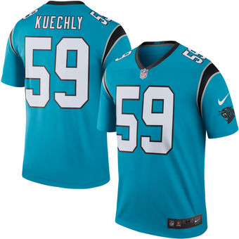 Men's Carolina Panthers Luke Kuechly Nike Blue Color Rush Legend Jersey