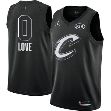 Men's Cavaliers #0 Kevin Love Black NBA Jordan Swingman 2018 All-Star Game Jersey